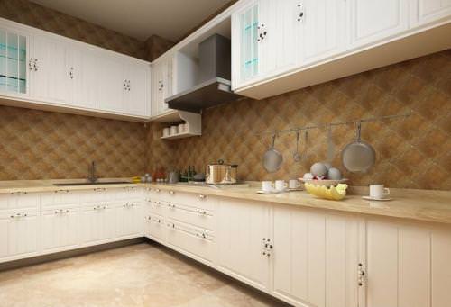 欧式厨房设计 欧式别墅风格厨房装修效果图